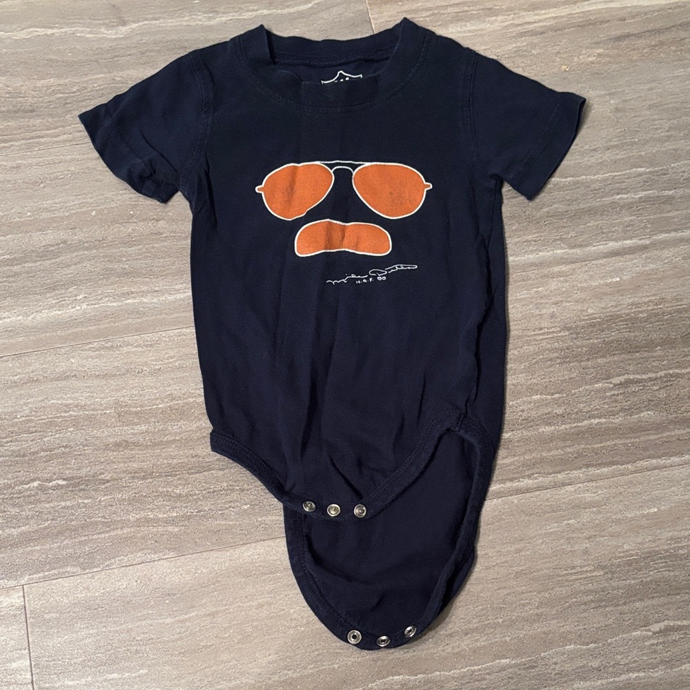 NFL Chicago Bears Mike Ditka Sunglasses Mustache Baby Bodysuit